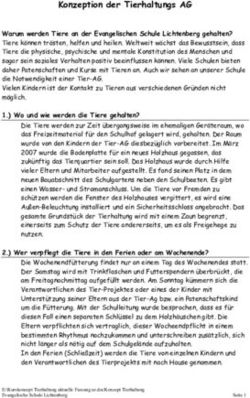 Konzeption der Tierhaltungs AG