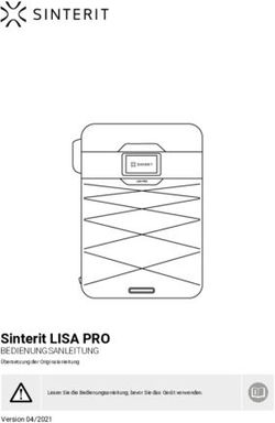 Sinterit LISA PRO BEDIENUNGSANLEITUNG Übersetzung der Originalanleitung - Version 04/2021
