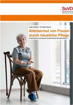 Altersarmut von Frauen durch häusliche Pflege - Katja Knauthe Christian Deindl Gutachten im Auftrag des Sozialverband Deutschland e. V.