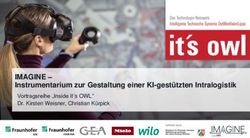 IMAGINE - Instrumentarium zur Gestaltung einer KI-gestützten Intralogistik - Vortragsreihe "Inside it s OWL" Dr. Kirsten Weisner, Christian Kürpick