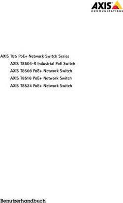 BENUTZERHANDBUCH - AXIS T85 POE+ NETWORK SWITCH SERIES AXIS T8504-R INDUSTRIAL POE SWITCH AXIS T8508 POE+ NETWORK SWITCH AXIS T8516 POE+ NETWORK ...