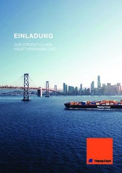 EINLADUNG ZUR ORDENTLICHEN HAUPTVERSAMMLUNG - Hapag-Lloyd