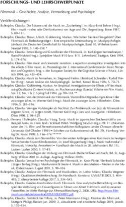 FORSCHUNGS- UND LEHRSCHWERPUNKTE - Filmmusik - Geschichte, Analyse, Vermarktung und Psychologie - Justus ...