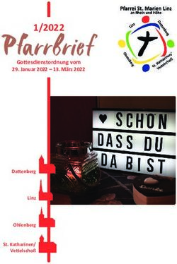 Pfarrbrief 1/2022 Gottesdienstordnung vom 29. Januar 2022 - 13. M&auml;rz 2022 - Pfarreiengemeinschaft Linz