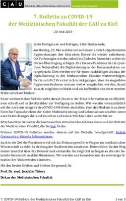 Bulletin zu COVID-19 der Medizinischen Fakult&auml;t der CAU zu Kiel