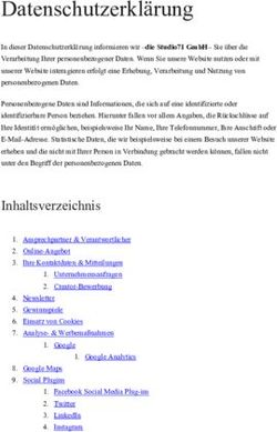 DATENSCHUTZERKL&Auml;RUNG - STUDIO71