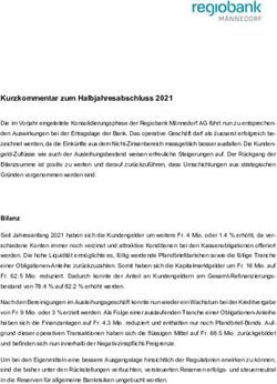 Kurzkommentar zum Halbjahresabschluss 2021 - Regiobank ...