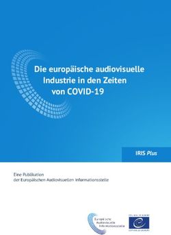 Die europäische audiovisuelle Industrie in den Zeiten von COVID-19 - IRIS Plus - Council of Europe