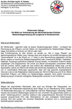 Wetterradar Valluga - Ein Mittel zur Verbesserung der fl&auml;chendeckenden Echtzeit-Niederschlagsmessung und -prognose in West&ouml;sterreich.
