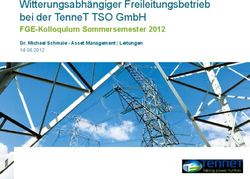 WITTERUNGSABHÄNGIGER FREILEITUNGSBETRIEB BEI DER TENNET TSO GMBH - FGE-KOLLOQUIUM SOMMERSEMESTER 2012