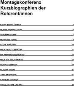 Montagskonferenz Kurzbiographien der Referent/innen