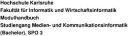 Hochschule Karlsruhe Fakult&auml;t f&uuml;r Informatik und Wirtschaftsinformatik Modulhandbuch Studiengang Medien- und Kommunikationsinformatik (Bachelor) ...