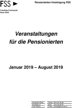Veranstaltungen f&uuml;r die Pensionierten - Januar 2019 - August 2019 - Pensionierten-Vereinigung FSS - Freiwillige ...