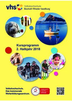 Kursprogramm 2. Halbjahr 2018 - Volkshochschule Bocholt Rhede Isselburg - Deutsches Institut f&uuml;r ...
