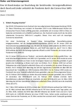 Risiko- und Krisenmanagement Eine Ist-Stand-Analyse zur Beurteilung der bestehenden Vorsorgema&szlig;nahmen durch Bund und L&auml;nder anl&auml;sslich der ...