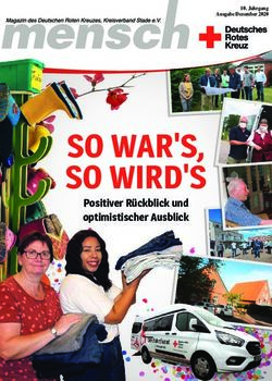 SO WAR'S, SO WIRD'S Positiver R&uuml;ckblick und optimistischer Ausblick - Jahrgang Ausgabe Dezember 2020 - DRK ...