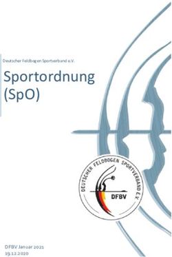 SPORTORDNUNG (SPO) - DFBV JANUAR 2021 19.12.2020 - DEUTSCHER FELDBOGEN SPORTVERBAND E.V - VOLCANO FIELD MASTERS 2021