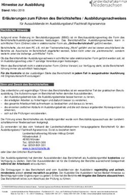 Hinweise zur Ausbildung - LWK Niedersachsen