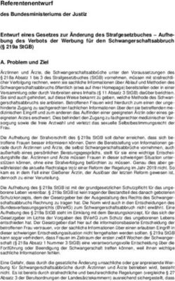 Referentenentwurf des Bundesministeriums der Justiz Entwurf eines Gesetzes zur &Auml;nderung des Strafgesetzbuches - Aufhe- bung des Verbots der ...