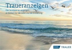 Traueranzeigen Das Sichtbare ist vergangen, es bleiben nur die Liebe und die Erinnerung.