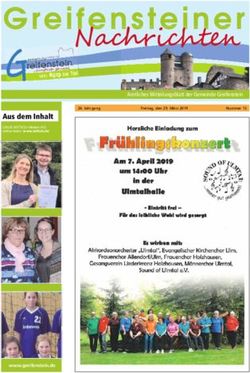 Aus dem Inhalt Amtliches Mitteilungsblatt der Gemeinde Greifenstein