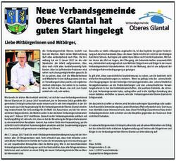 Neue Verbandsgemeinde Oberes Glantal hat guten Start hingelegt