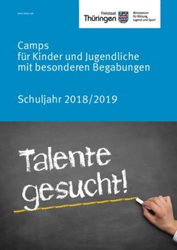 Camps für Kinder und Jugendliche mit besonderen Begabungen Schuljahr 2018/2019 - www.tmbjs.de