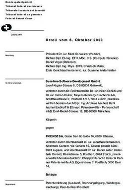 Urteil vom 6. Oktober 2020 - Bundespatentgericht
