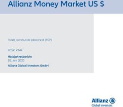 Allianz Money Market US $ - RCSK: K749 Halbjahresbericht 30. Juni 2020 Allianz Global Investors GmbH
