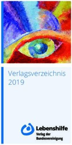 Verlagsverzeichnis 2019 - Bundesvereinigung Lebenshilfe