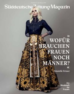 Wofür brauchen frauen noch männer? - Donatella Versace Ein Modeheft für - Süddeutsche
