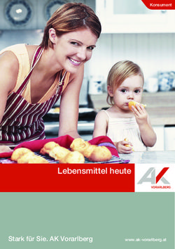 Lebensmittel heute Stark für Sie. AK Vorarlberg