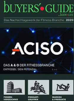 DAS A & O DER FITNESSBRANCHE - ENTFESSEL' DEIN POTENZIAL - Das Nachschlagewerk der Fitness-Branche 2020 - body LIFE
