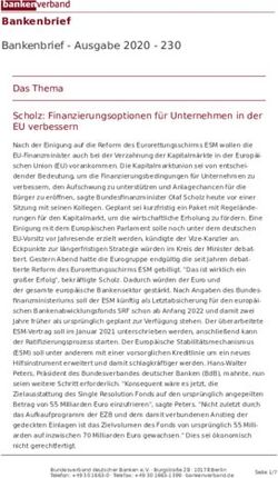 Bankenbrief Bankenbrief - Ausgabe 2020 230 - Das Thema Scholz: Finanzierungsoptionen f&uuml;r Unternehmen in der EU verbessern - Bundesverband ...