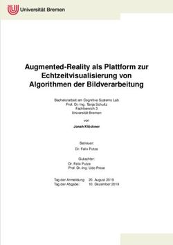 Augmented-Reality als Plattform zur Echtzeitvisualisierung von Algorithmen der Bildverarbeitung - Uni Bremen