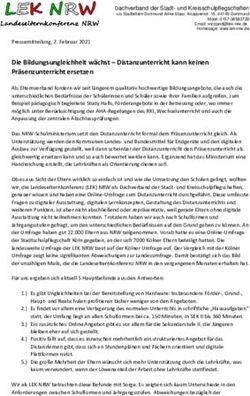 Die Bildungsungleichheit w&auml;chst - Distanzunterricht kann keinen Pr&auml;senzunterricht ersetzen - LEK.NRW