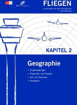 FLIEGEN - Geographie Flugbewegungen Flugrouten und Flugzeit Zeit und Zeitzonen Navigation
