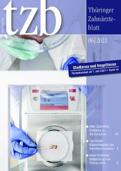 Th&uuml;ringer Zahn&auml;rzteblatt 06 | 2021 ..Studieren und hospitieren.. F&ouml;rder konzept ab 1. Juli 2021