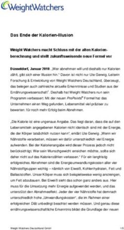 Das Ende der Kalorien-Illusion Weight Watchers macht Schluss mit der alten Kalorien-berechnung und stellt zukunftsweisende neue Formel vor