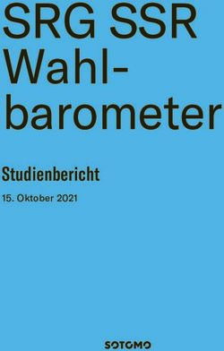 SRG SSR Wahl-barometer - Studienbericht 15. Oktober 2021 - Sotomo