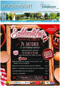 Wochenblatt K&ouml;nigsbronn Itzelberg - Gemeinde K&ouml;nigsbronn