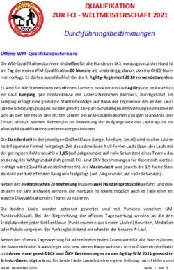 QUALIFIKATION ZUR FCI - WELTMEISTERSCHAFT 2021 - Durchf&uuml;hrungsbestimmungen - &Ouml;KV /AGILITY
