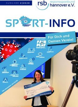 F&uuml;r Dich und Deinen Verein! - AUSGABE 2|2020 - Regionssportbund Hannover