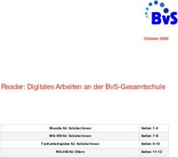 READER: DIGITALES ARBEITEN AN DER BVS-GESAMTSCHULE - OKTOBER 2020 - MOODLE FÜR SCHÜLER/INNEN MS-365 FÜR SCHÜLER/INNEN