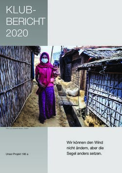 KLUB-BERICHT 2020 - Wir können den Wind nicht ändern, aber die Segel anders setzen - Entwicklungshilfeklub