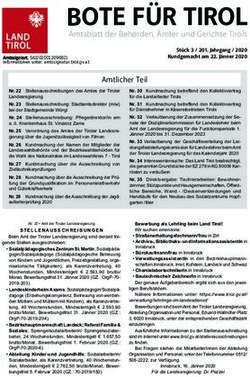 BOTE F&Uuml;R TIROL Amtsblatt der Beh&ouml;rden, &Auml;mter und Gerichte Tirols - Land Tirol