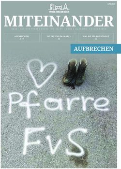 MITEINANDER AUFBRECHEN - Pfarre Franz von Sales