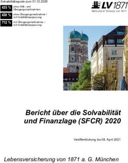 Bericht &uuml;ber die Solvabilit&auml;t und Finanzlage (SFCR) 2020