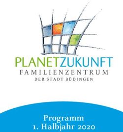 PLANETZUKUNFT Programm 1. Halbjahr 2020 - DER STADT BÜDINGEN - Familienstadt Büdingen