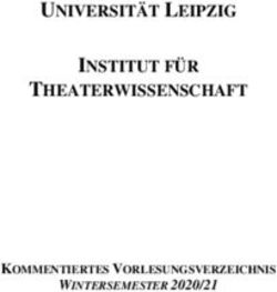 UNIVERSIT&Auml;T LEIPZIG INSTITUT F&Uuml;R THEATERWISSENSCHAFT - WINTERSEMESTER 2020/21 KOMMENTIERTES VORLESUNGSVERZEICHNIS - Institut f&uuml;r ...